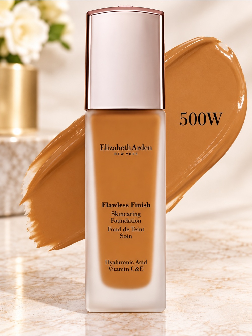 Elizabeth Arden Flawless Finish Foundation Shade 500W - Warm Tan New in Package